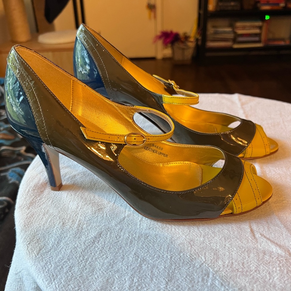 J Crew Open Toe Heel Only Tried On Never Worn #94650 size 9